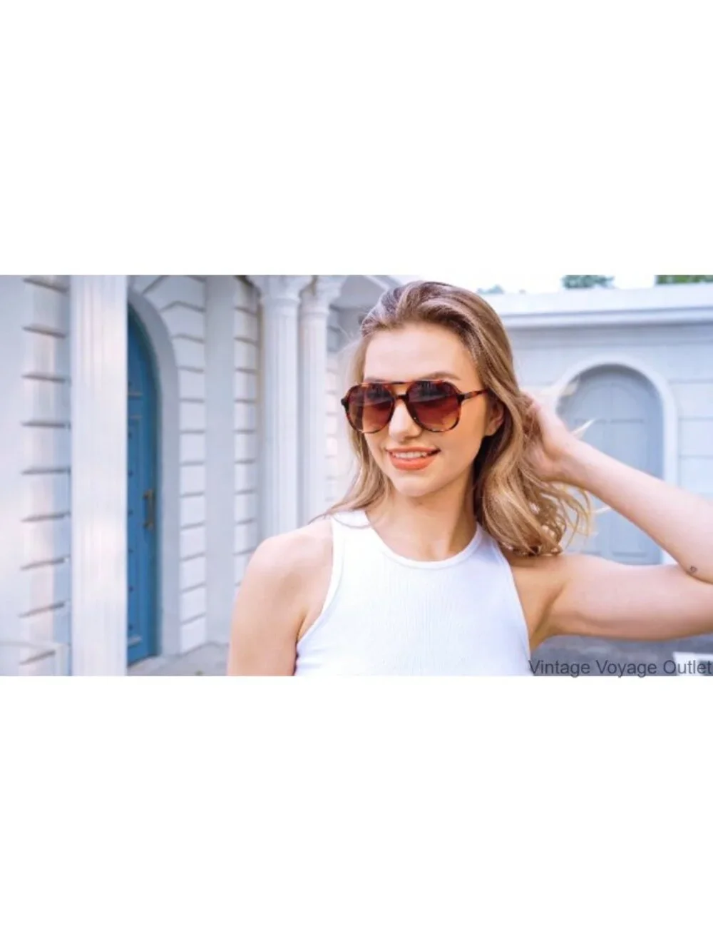 Retro Double Bridge Square Aviator Sunglasses UV400 Protection 3 Pack